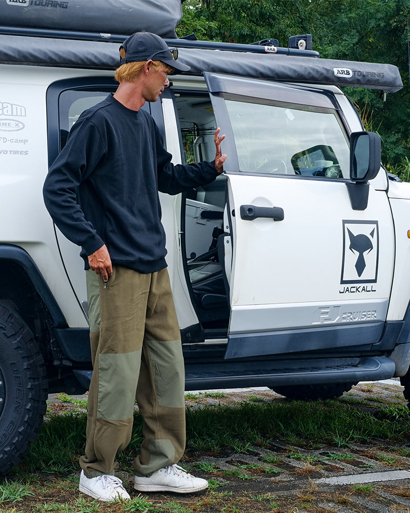 サイドリブクルーネックスウェット