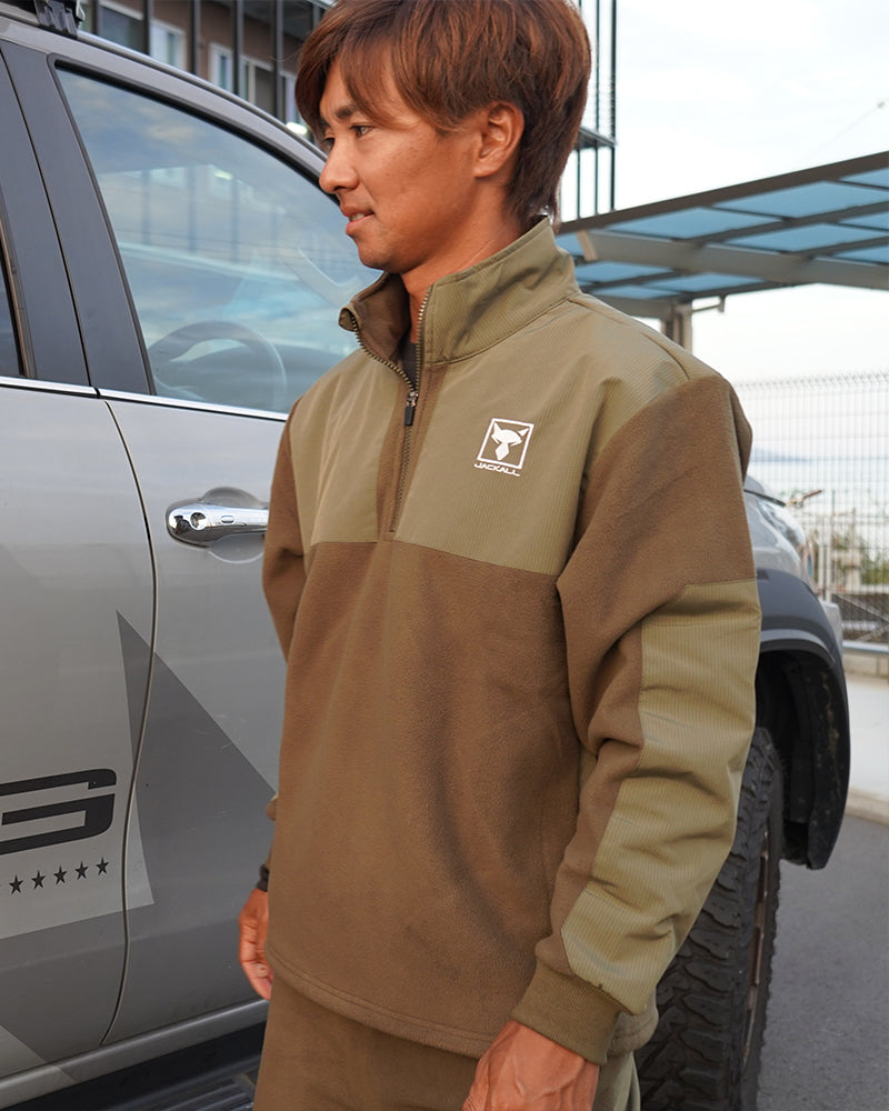 ダブルフェイスフリースプルオーバー