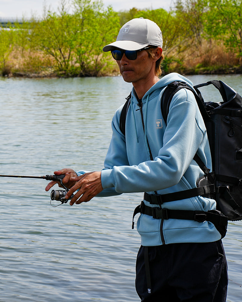 ジャージージップアップロゴフーディ