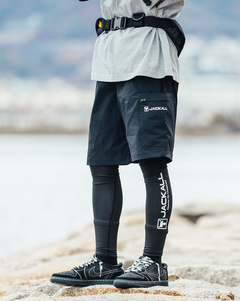 【新品】JACKALL ジャッカル フィッシング パンツ ブラック フィッシングショートパンツ