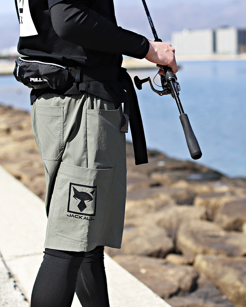 【新品】JACKALL ジャッカル フィッシング パンツ ブラック フィッシングショートパンツ